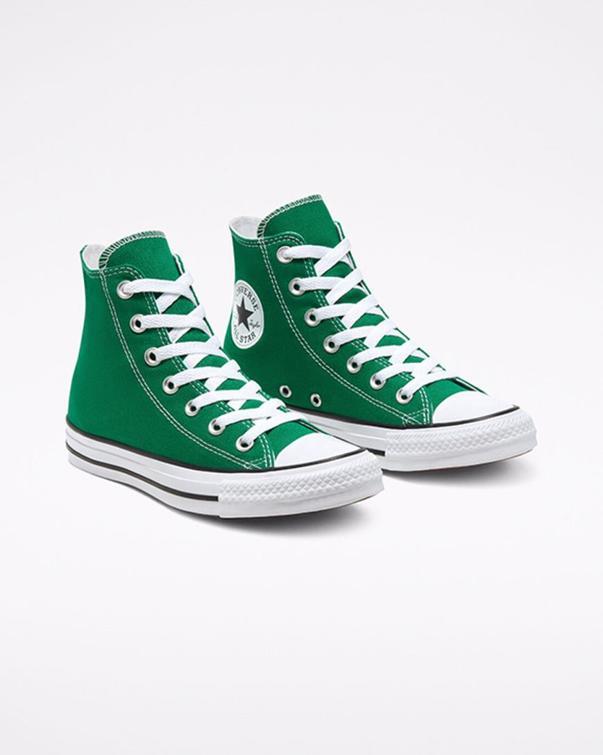 Zapatillas Altas Converse Chuck Taylor All Star Classic Mujer Verde Blancas | PE 025PE4